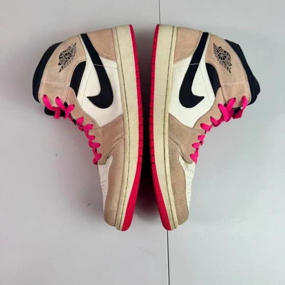 Air Jordan 1 Mid SE Crimson Tint Men’s Size 12 Pink Laces 852542-801 - Picture 3 of 10